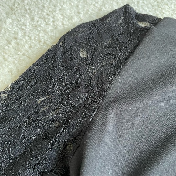 Pietro Brunelli maternity Black dress with lace long sleeves (size small) - Picture 3 of 6